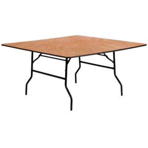 This square wood folding table is a great option for special event planners