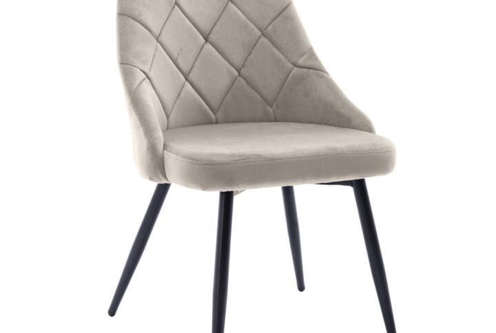 Add a bold and beautiful touch to your dining room with these elegant armless dining chairs. Rich grey velvet-like upholstery
