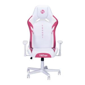 Dive into unparalleled comfort with the TSF72 Echo Gaming Chair. Available in striking white with pink or bold black with red and white accents