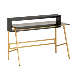 Embody the minimalist lifestyle with this Mid-century inspired writing desk. A simple yet spacious desk that will help with keeping your home-office organized