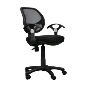 The Techni Mobili Midback Mesh Task Chair provides breathable mesh back support