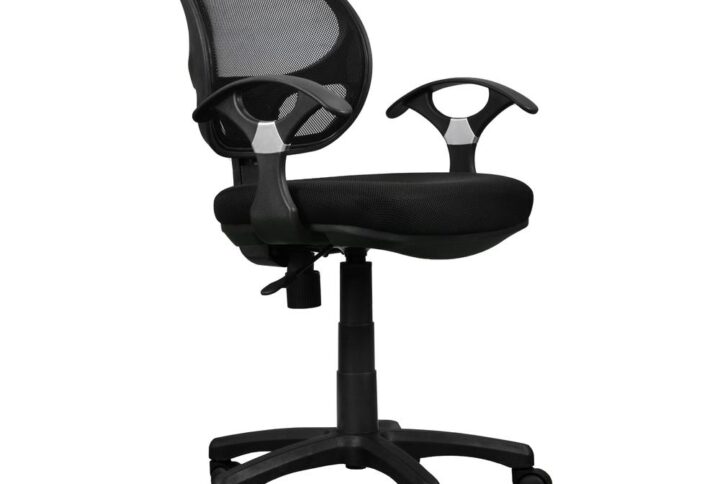 The Techni Mobili Midback Mesh Task Chair provides breathable mesh back support