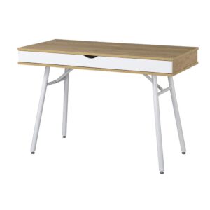 This Techni Mobili Computer desk with Storage is constructed out of particle board