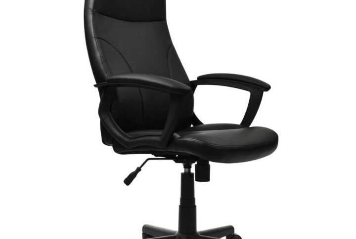 This comfortable Techni Mobili Medium Back Manager Chair has a distinct look with its curved ergonomic back design