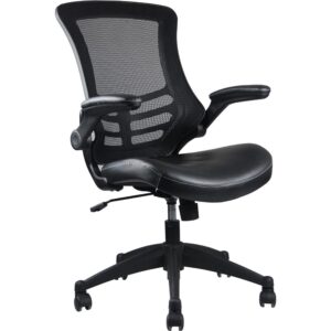 This Techni Mobili Stylish Mid-Back Mesh Office Chair is a modern seat made of TechniFlex upholstery