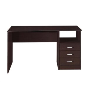 and can be used as a computer workstation or as a drafting table. The under table side shelf and three drawers provide optimal storage. Desktop has a 90LBS Weight Capacity