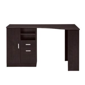 the design shows an antique finish with a stylish appearance. It includes ample storage spaces such as one storage drawer to store your home-office essentials