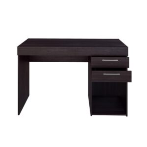 offering a generously extended work surface with ample storage. Crafted from durable particleboard with painted surface
