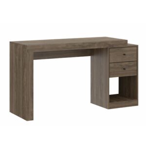 The Techni Mobili Expandable Home Office Desk is made of heavy-duty engineered wood
