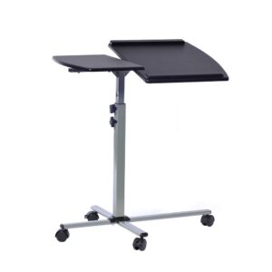 The Techni Mobili Deluxe Rolling Laptop Stand saves space while providing the laptop or writing setup you need .The main panel tilts so you can adjust it to the most ergonomic