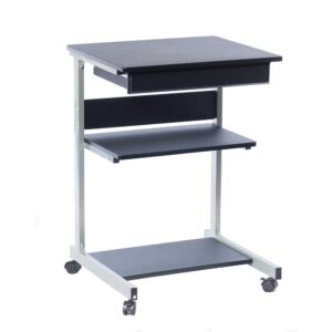 The Techni Mobili Rolling Laptop Desk with Storage works with you to get it all done. Rolling on casters for easy storage in the dorm or home
