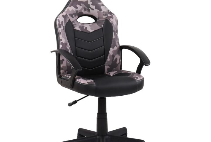 Let your kid's imagination race as they swivel in comfort for study or gaming. Techni Mobili Kids study chair has a unique racer style appearance with well-cushioned seat for maximum comfort. Made of Techni Flex upholstery with camouflage prints