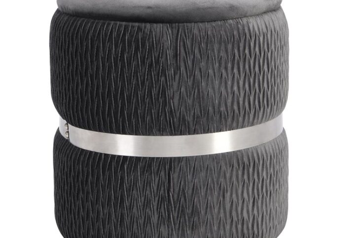 Treat yourself to something special and bring home the Techni Mobili storage ottoman. It's an absolute charmer with its velvet ribbed fabric and brushed silver-tone touch. Did we mention it has storage space too? Keep your space tidy with its built-in storage and amplify your home decor. Weight Limit: 250lbs