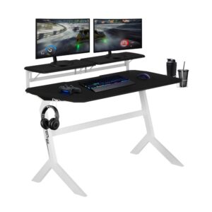 we can assure to provide you with the best gaming/working experience. It offers an ergonomic and sleek design. The desk surface is made with MDF panel
