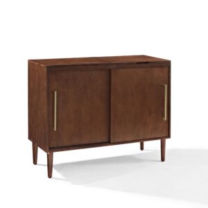 Add polish and style to your home with the sleek mid-century modern design of the Everett Media Console. Whether you need a home for your favorite turntable and album collection or a stylish accent cabinet