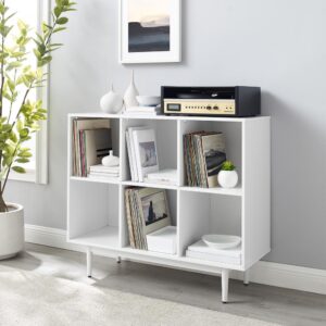 The Liam 6 Cube Bookcase is simple and stunning. Featuring design elements like tapered legs and clean lines