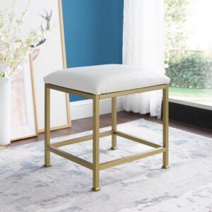 the Aimee Vanity Stool is an eye-catching addition to any home. With a sturdy steel frame and cushioned seat