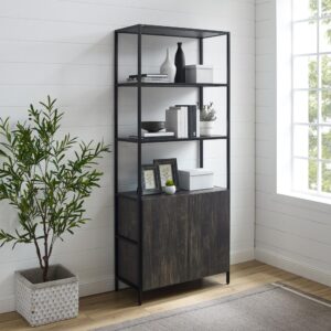 Bring an industrial edge to home organization with the Jacobsen Large Etagere. Two spacious stationary shelves provide open storage with a sleek profile