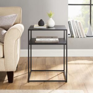 the Braxton End Table is an ideal addition to your living room. With clean lines and sturdy steel construction