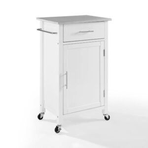 Organize your kitchen with the space-saving design of the Savannah Compact Kitchen Island/Cart. Ideal for adding extra storage and workspace