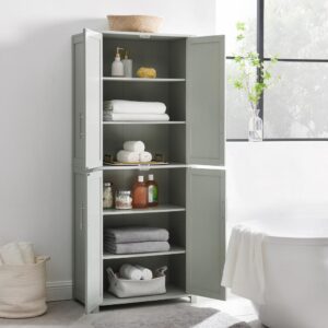 A simple design with generous storage makes the Savannah Tall Pantry ideal for organizing your home. Large upper and lower cabinets with adjustable shelving allow you to tuck away everything from dishes to bath towels. Stay stylish and clutter-free with the Savannah Tall Pantry’s beautiful Shaker-style cabinet doors.