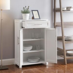 this compact cabinet can accommodate a variety of household items. Simple and stunning