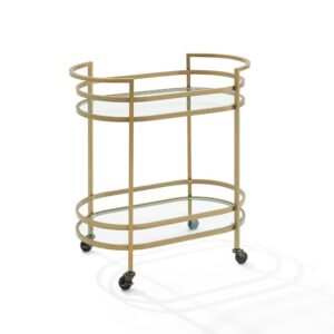 the Bailey Bar cart is ready to party. With a streamlined silhouette and caster wheels