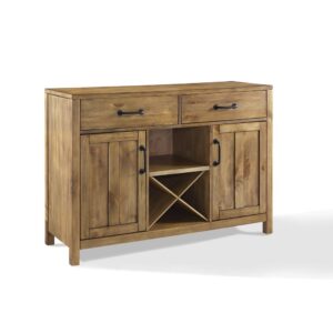 Modern simplicity meets rustic charm with the Roots Sideboard. A wood-grain look is applied to the sideboard by hand