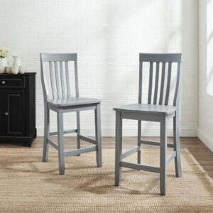 these stools are an ideal addition to your kitchen or dining area. The stool set’s 24-inch seat height pairs perfectly with a counter height dining table or breakfast bar. Bring classic design to your home with the Schoolhouse 2pc Counter Stool Set.