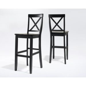 The X-Back 2pc Bar Stool Set is crafted for style and long-lasting comfort. With a curved x-back and contoured seat