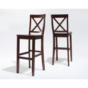 The X-Back 2pc Bar Stool Set is crafted for style and long-lasting comfort. With a curved x-back and contoured seat