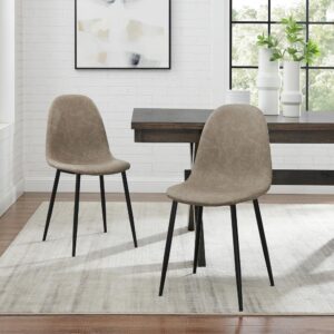 the Weston 2pc Dining Chair Set adds a unique spin to any dining collection. Durable and comfortable
