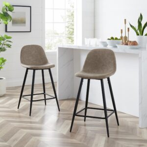 the Weston 2pc Counter Stool Set is a unique addition to your dining or kitchen area. Durable and comfortable