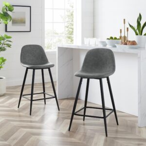 the Weston 2pc Counter Stool Set is a unique addition to your dining or kitchen area. Durable and comfortable