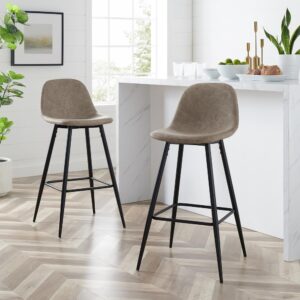 the Weston 2pc Bar Stool Set is a unique addition to your dining or kitchen area. Durable and comfortable