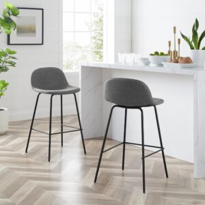 The Riley 2pc Counter Stool Set combines modern and industrial aesthetics