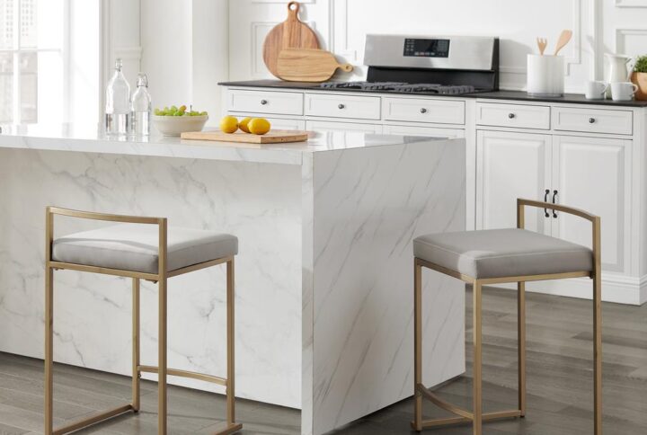 Great for extra seating or to add a dash of elegance to your kitchen island