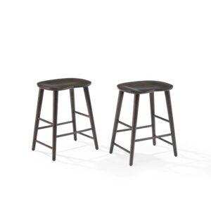 The Maddox 2-piece stool set adds style to any breakfast bar or a counter height dining table. Enjoy a cup of coffee in the morning or a meal in the evening perched on the contoured wood stool seats. This counter height bar stool set adds flair and functionality to your kitchen or dining room.