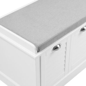 you’ll be happy to have the bench’s large storage drawer for tucking away items that might clog your foyer or mudroom.
