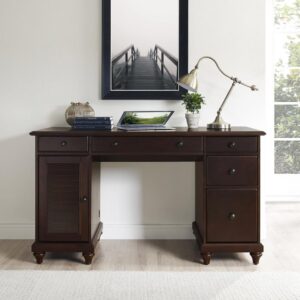this desk creates a modern workstation. Three storage drawers keep your home office organized