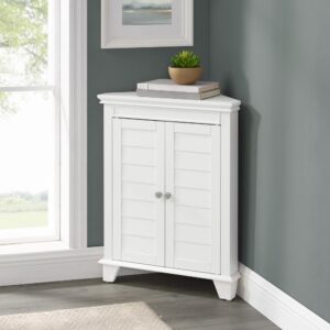 The Lydia Corner Cabinet will be a welcome addition to your home with its space-saving design. Easily nestled in the corner of your bathroom or entryway