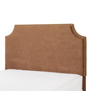 Unwind and relax in the romantically inspired Brooks bed. The microfiber upholstery adds softness and comfort while the decorative nail head trim gives a delicate