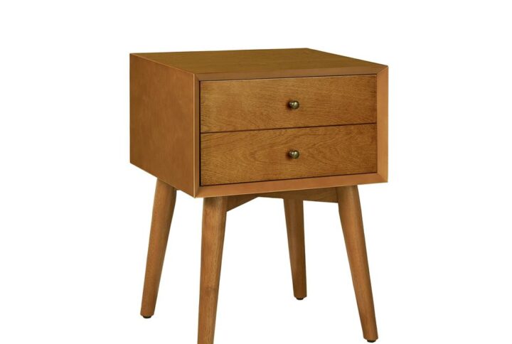 Add a touch of mid-century inspired design to your bedroom with the Landon Nightstand. Classic metal hardware and tapered legs add a distinctive vintage touch