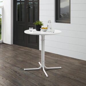 The Griffith Bistro Table brings simplicity and function for your outdoor retreat. Featuring a powder-coated finish over durable steel