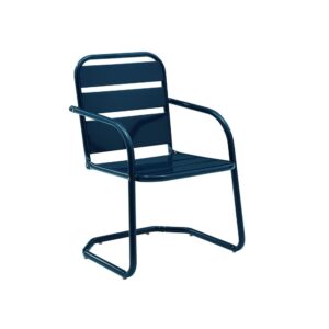 Bring modern vintage charm outdoors with the Brighton Patio Chairs (Set of 2). Each outdoor chair features a cantilever base with just enough flex for relaxing in comfort. The minimal footprint allows these chairs to work in a variety of spaces