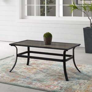 the Dahlia Coffee Table adds the perfect amount of table space to your patio or deck. Featuring a powder-coated steel frame