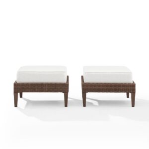 this set of ottomans is a chic upgrade to your outdoor space. For added durability