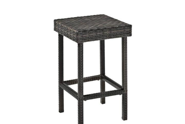 Enjoy entertaining outside with the backless Palm Harbor Counter Height Stool. Crafted from all-weather resin wicker over durable steel this stool is sturdy and stylish. Add this stool to your outdoor space for additional seating or combine it with the matching Palm Harbor counter height table for a meal under the stars.