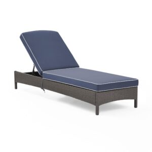 Enjoy the great outdoors while lounging on the Palm Harbor Chaise Lounge. The six-position adjustable back allows you to sit up and enjoy a book or lie back and soak up some sun. Covered in all-weather resin wicker