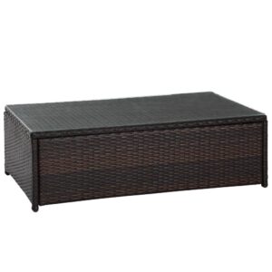 the Palm Harbor Coffee Table provides lasting convenience and style. Featuring a tempered glass top